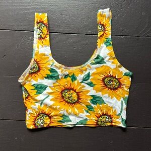 Small american apparel sunflower crop top